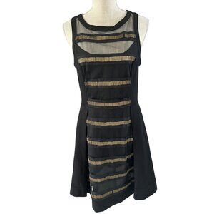 Plenty by Tracy Reese Black Sleeveless Mini Dress W/ Sheer size 10